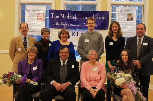 2013 Medfield Foundation volunteers of the year at the reception on 3/10/13 at The Center