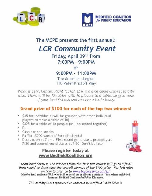 MCPE-LCR Tournament Flyer