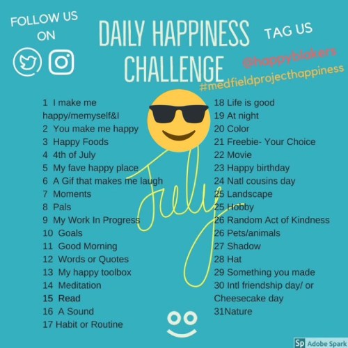 daily happiness challenge july