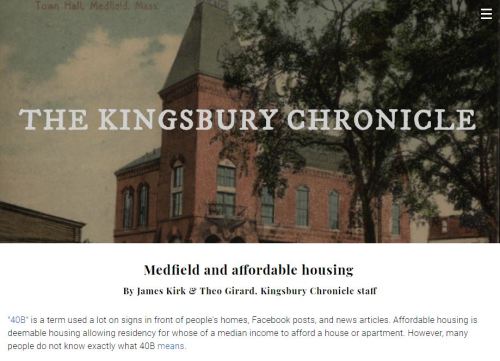 kingsbury chronicle 40b article